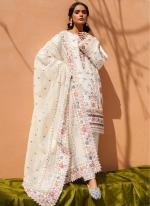 Rayon White Festival Wear Printed Pakistani Suit